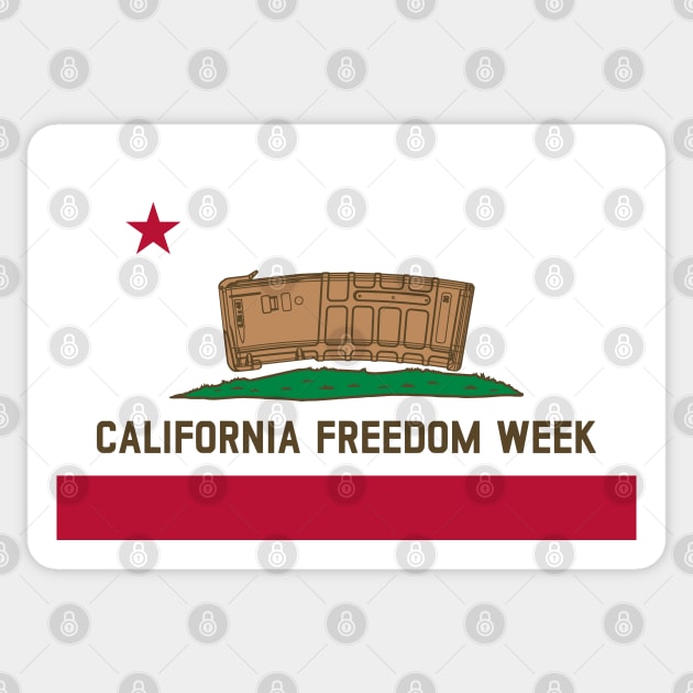 California Magazine Freedom Week Flag Sticker by erock